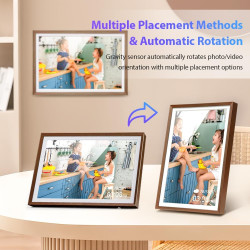 Cadre Photo Numérique 32 Go, écran Tactile WiFi 10,1 Pouces, HD 1280 x 800 IPS, Rotation Automatique, Partage De Photos à Tout M
