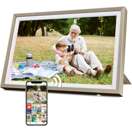 Cadre photo numérique 32 go, écran tactile wi-fi 10,1 pouces, hd 1280 x 800 ips, rotation automatique, partage de photos à tout 