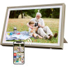 Cadre photo numérique 32 go, écran tactile wi-fi 10,1 pouces, hd 1280 x 800 ips, rotation automatique, partage de photos à tout 