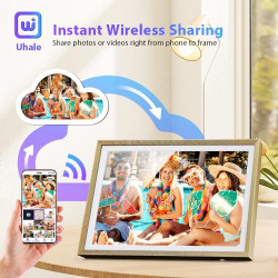 Cadre photo numérique 32 go, écran tactile wi-fi 10,1 pouces, hd 1280 x 800 ips, rotation automatique, partage de photos à tout 