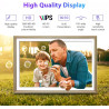 Cadre photo numérique 32 go, écran tactile wi-fi 10,1 pouces, hd 1280 x 800 ips, rotation automatique, partage de photos à tout 