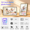 Cadre photo numérique 32 go, écran tactile wi-fi 10,1 pouces, hd 1280 x 800 ips, rotation automatique, partage de photos à tout 