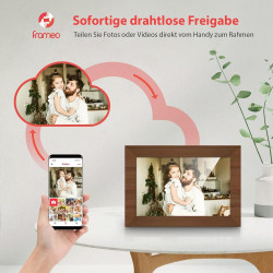 Cadre Photo Numérique Fine Life Pro 10,1 Pouces Wi-FI 32 Go 1280 x 800 HD IPS Écran Tactile Smart Cloud, Rotation Automatique, P