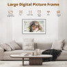 Dragon Touch Cadre Photo Numérique WiFi 15,6 Pouces - Cadre Photo Électronique avec 32 Go de Stockage, Écran Tactile FHD 1080P, 