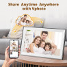 Dragon Touch Cadre Photo Numérique WiFi 15,6 Pouces - Cadre Photo Électronique avec 32 Go de Stockage, Écran Tactile FHD 1080P, 
