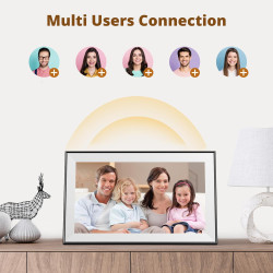 Dragon Touch Cadre Photo Numérique WiFi 15,6 Pouces - Cadre Photo Électronique avec 32 Go de Stockage, Écran Tactile FHD 1080P, 