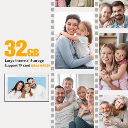 Dragon Touch Cadre Photo Numérique WiFi 15,6 Pouces - Cadre Photo Électronique avec 32 Go de Stockage, Écran Tactile FHD 1080P, 