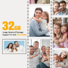 Dragon Touch Cadre Photo Numérique WiFi 15,6 Pouces - Cadre Photo Électronique avec 32 Go de Stockage, Écran Tactile FHD 1080P, 