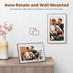 Dragon Touch Cadre Photo Numérique WiFi 15,6 Pouces - Cadre Photo Électronique avec 32 Go de Stockage, Écran Tactile FHD 1080P, 