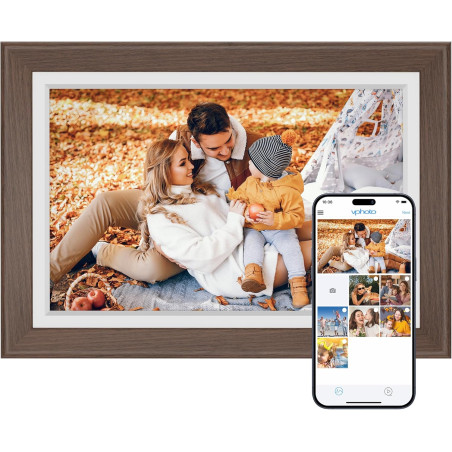 Dragon Touch Cadre Photo Numérique WiFi, 10" IPS Écran Tactile Electronics Digital Frame Album, 32 Go de Stockage, Rotation Auto