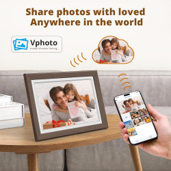 Dragon Touch Cadre Photo Numérique WiFi, 10" IPS Écran Tactile Electronics Digital Frame Album, 32 Go de Stockage, Rotation Auto