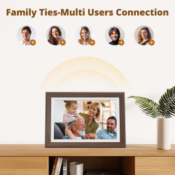 Dragon Touch Cadre Photo Numérique WiFi, 10" IPS Écran Tactile Electronics Digital Frame Album, 32 Go de Stockage, Rotation Auto
