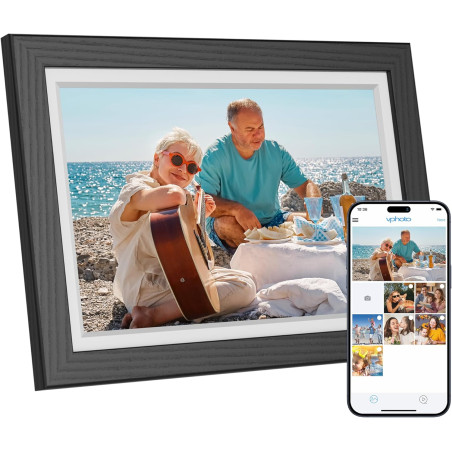 Dragon Touch Cadre Photo Numérique WiFi, 10" IPS Écran Tactile Electronics Digital Frame Album, 32 Go de Stockage, Rotation Auto
