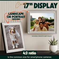 PixStar LUX Cadre photo numérique 17 pouces