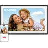 Cadre photo numérique Frameo 64 Go 15,6" WiFi noir et blanc – 1920 x 1080p FHD IPS écran tactile grand cadre photo électronique,