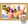 Frameo Cadre photo numérique WiFi 64 Go Doré 15,6 pouces – 1920 x 1080p FHD IPS Écran tactile Cadre photo électronique Mémoire 6