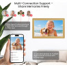 Frameo Cadre photo numérique WiFi 64 Go Doré 15,6 pouces – 1920 x 1080p FHD IPS Écran tactile Cadre photo électronique Mémoire 6