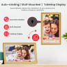 Frameo Cadre photo numérique WiFi 64 Go Doré 15,6 pouces – 1920 x 1080p FHD IPS Écran tactile Cadre photo électronique Mémoire 6