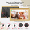 Frameo Cadre photo numérique WiFi 64 Go Doré 15,6 pouces – 1920 x 1080p FHD IPS Écran tactile Cadre photo électronique Mémoire 6