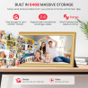 Frameo Cadre photo numérique WiFi 64 Go Doré 15,6 pouces – 1920 x 1080p FHD IPS Écran tactile Cadre photo électronique Mémoire 6