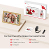 Frameo Cadre photo numérique WiFi 64 Go Doré 15,6 pouces – 1920 x 1080p FHD IPS Écran tactile Cadre photo électronique Mémoire 6
