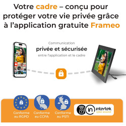 Denver PFF-1024BMK2 Cadre Photo numérique Wi-FI FRAMEO 10,1 Pouces, écran Tactile IPS 1280 x 800, mémoire 16 Go, Application iOS