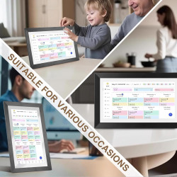 Calendrier Numérique 15,6" – Planning Familial Wi-FI & Cadre Photo Numérique, Organisation Familiale 1920 x 1080 Écran Tactile e