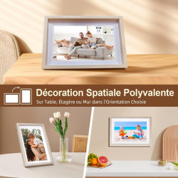 Cadre Photo Numérique, Rollei Smart Frame WiFi 108 10,1 Pouces 1280x800 IPS Écran Tactile Mémoire Intégrée 32Go Partage Photos e