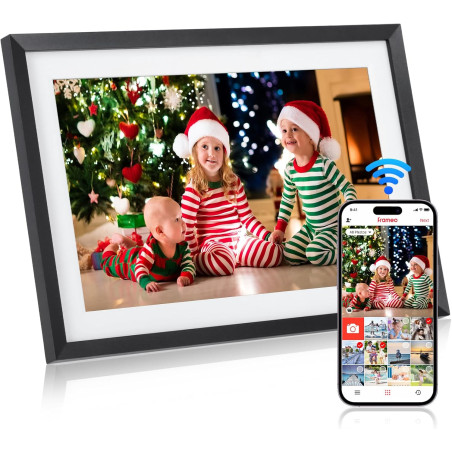Cadre Photo Numérique, Rollei Smart Frame WiFi 107 10,1 Pouces 1280x800 IPS Écran Tactile Mémoire Intégrée 32Go Partage Photos e