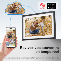 Cadre Photo Numérique, Rollei Smart Frame WiFi 107 10,1 Pouces 1280x800 IPS Écran Tactile Mémoire Intégrée 32Go Partage Photos e