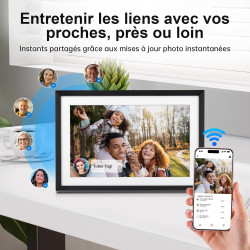 Cadre Photo Numérique, Rollei Smart Frame WiFi 107 10,1 Pouces 1280x800 IPS Écran Tactile Mémoire Intégrée 32Go Partage Photos e