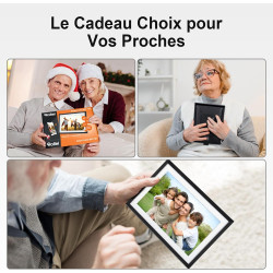 Cadre Photo Numérique, Rollei Smart Frame WiFi 107 10,1 Pouces 1280x800 IPS Écran Tactile Mémoire Intégrée 32Go Partage Photos e