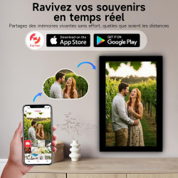 Cadre Photo Numérique Rollei Smart Frame WiFi 210 21,5 Frameo Cadres Photo Numerique Connecté 1920x1080 IPS Écran Tactile 16Go p