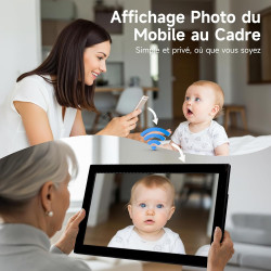 Cadre Photo Numérique Rollei Smart Frame WiFi 210 21,5 Frameo Cadres Photo Numerique Connecté 1920x1080 IPS Écran Tactile 16Go p