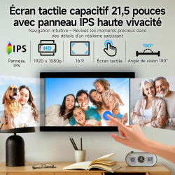 Cadre Photo Numérique Rollei Smart Frame WiFi 210 21,5 Frameo Cadres Photo Numerique Connecté 1920x1080 IPS Écran Tactile 16Go p