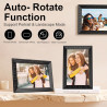 Cadre Photo numérique Wi-FI de 10,1 ", écran Tactile IPS 1280 x 800, Noyer 16G, partagez des Photos ou des vidéos Via l'applicat