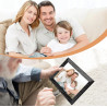 Cadre Photo numérique Wi-FI de 10,1 ", écran Tactile IPS 1280 x 800, Noyer 16G, partagez des Photos ou des vidéos Via l'applicat