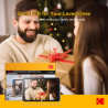 KODAK Cadre Photo Numérique, Cadre Numérique Photo WiFi 10 Pouces, Batterie Intégrée de 4000mAh, Mémoire de 32 Go, Écran Tactile