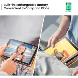 KODAK Cadre Photo Numérique WiFi, Cadre Numérique Photo 10 Pouces, Batterie Intégrée de 4000mAh, Mémoire de 32 Go, Écran Tactile
