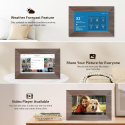 Cadre Photo Numérique, BWJBSW 7 Pouces WiFi IPS Écran Tactile Cadre Photo Électronique, 32Go Stockage, Cadre Numerique Partager 