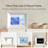 Cadre numérique 8 Pouces, BWJBSW WiFi Smart Cloud Cadres électroniques en Bois, HD IPS Écran Tactile de 1280 x 800, 16 Go de mém