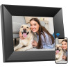 Cadre numérique 8 Pouces, BWJBSW WiFi Smart Cloud Cadres électroniques en Bois, HD IPS Écran Tactile de 1280 x 800, 16 Go de mém