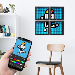 Divoom Pixoo - Cadre Photo numérique Pixel Art avec lumière d'ambiance de 22 cm, Commande par Application, réveil Intelligent LE