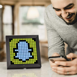 Divoom Pixoo - Cadre Photo numérique Pixel Art avec lumière d'ambiance de 22 cm, Commande par Application, réveil Intelligent LE
