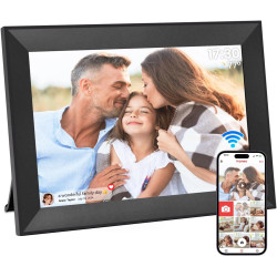 Hesmor Cadre Photo numérique WiFi, Cadre Photo numérique de 10,1 Pouces, écran Tactile LCD IPS 1280 x 800, Rotation Automatique,