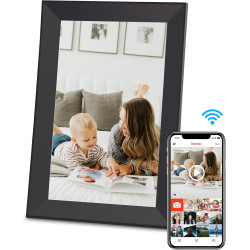 Hesmor Cadre Photo numérique WiFi, Cadre Photo numérique de 10,1 Pouces, écran Tactile LCD IPS 1280 x 800, Rotation Automatique,