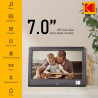 Kodak Cadre Photo numérique de 7 Pouces - Écran IPS - Lecteur Photo/Musique/vidéo/Calendrier/Alarme, Prise en Charge USB ou Cart