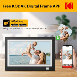 Cadre Photo numérique WiFi, HD, 1366 x 768 Kodak Touch, Cadre Photo électronique Intelligent avec mémoire de 32 Go