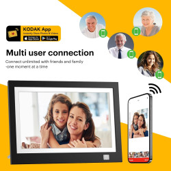 Cadre Photo numérique WiFi, HD, 1366 x 768 Kodak Touch, Cadre Photo électronique Intelligent avec mémoire de 32 Go