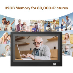 Cadre Photo numérique WiFi HD 1920 x 1080 Kodak Touch Cadre Photo électronique Intelligent 11,6" avec mémoire de 32 Go